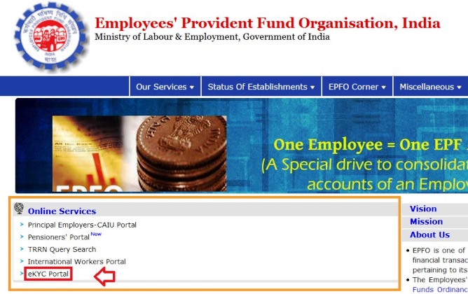 link aadhaar with pf account employees